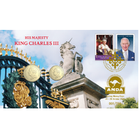 2025 King Charles 2 Coin Overprinted ANDA Sydney Expo PNC