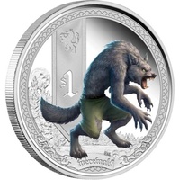 2013 $1 Tuvalu Mythical Creatures Werewolf