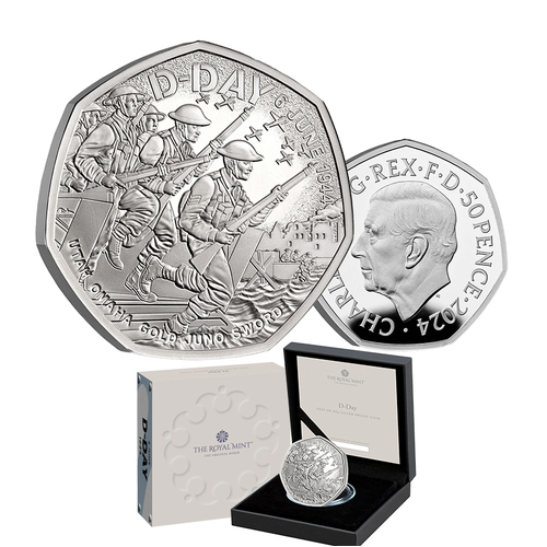 2024 50p 80th Anniversary of D-Day Silver Proof Coin
