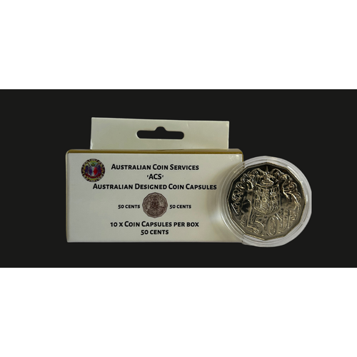 ACS Coin Capsules to suit Australian Decimal Coins [To Fit: 50c Coin]