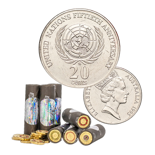 1995 20c United Nations 50th Anniversary Roll (Cotton & Co)