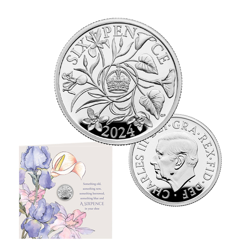 2024 Wedding Silver Sixpence