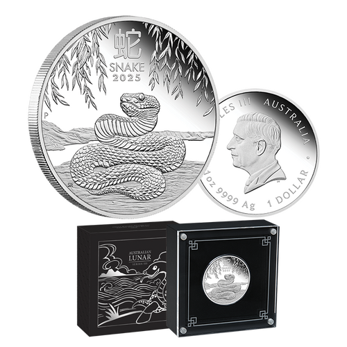 2025 $1 Year of the Snake 1oz Silver Proof Coin