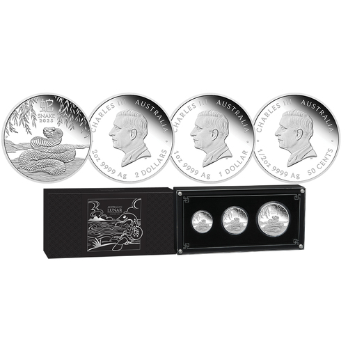 2025 Year of the Snake 3 Coin Silver Proof Set