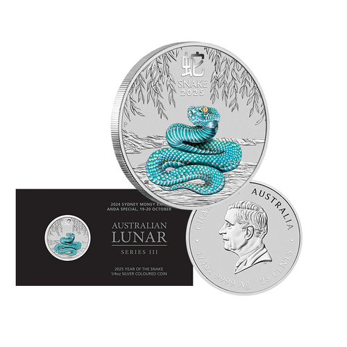 2025 1/4oz Silver Colourded Australian Lunar Snake ANDA Special Release