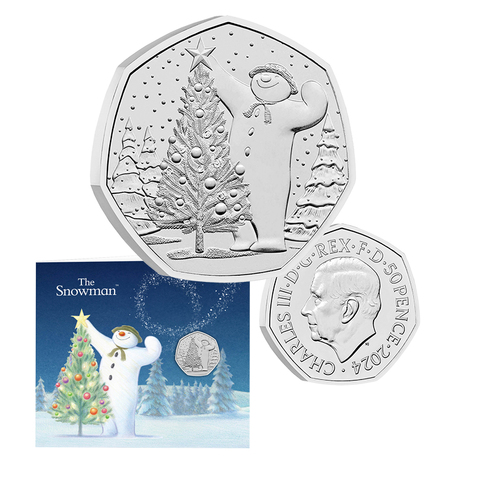 2024 50p The Snowman BUNC Coin