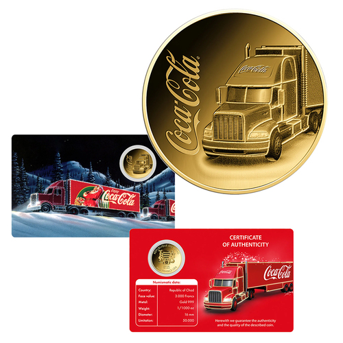 Coca-Cola Truck 1/1000oz Gold Coin