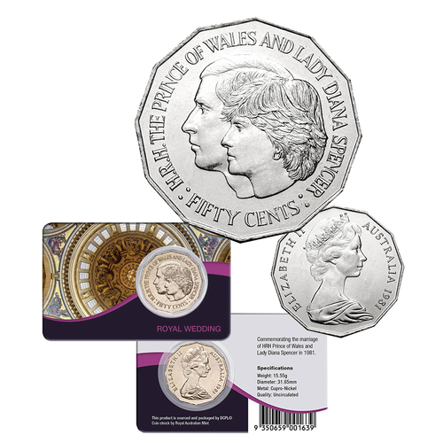 1981 50c Royal Wedding Coin Pack