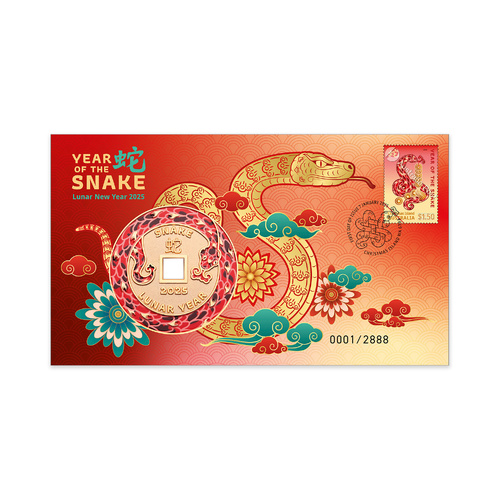 2025 Christmas Island Lunar New Year of the Snake Medallion Cover