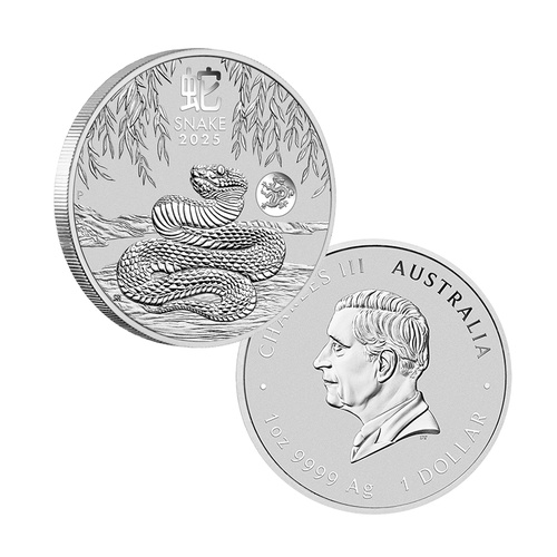 2025 Year of the Snake 1oz Silver Bullion with Dragon Privy