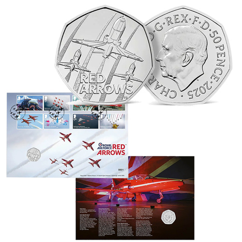 2025 UK Red Arrows BUNC Coin Cover