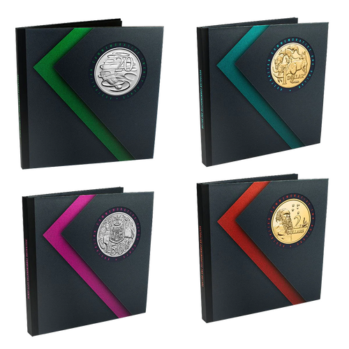 Australian 20c-$2 Circulating Commemorative Coin 4 Folder Set