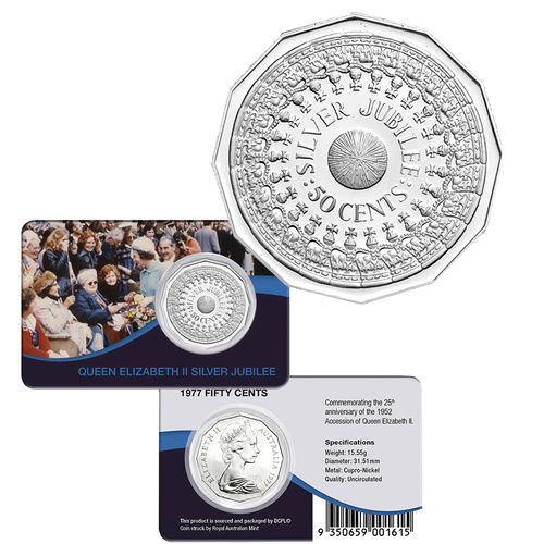 1977 50c Elizabeth II Silver Jubilee Coin Pack